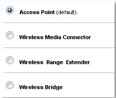 LINKSYS WAP300N - Para seleccionar o modo Ponto de acesso: - 1