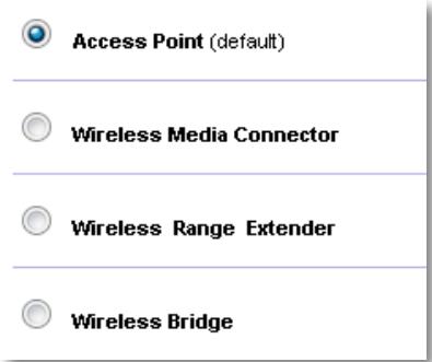 LINKSYS WAP300N - Selecteer als volgt de modus Access Point: - 1