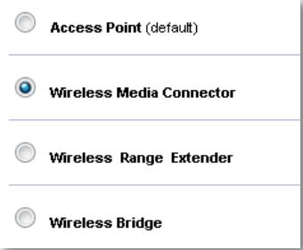 LINKSYS WAP300N - De modus Wireless Media Connector (Draadloze mediaconnector) selecteren - 1