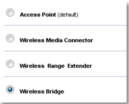 LINKSYS WAP300N - Para seleccionar el modo de puente de conexión inalámbrica: - 1