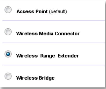 LINKSYS WAP300N - De modus Wireless Range Extender (Draadloze range extender) selecteren - 1