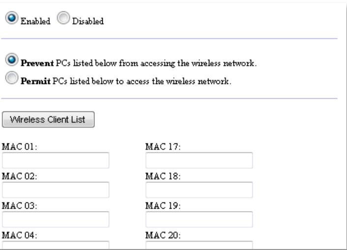 LINKSYS WAP300N - Para configurar o filtro MAC: - 1