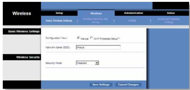 LINKSYS WET610N - Basic Wireless Settings (ngwnu - 1