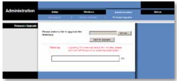 LINKSYS WET610N - Administration > Upgrade Firmware (Mise à niveau du microcode) - 1