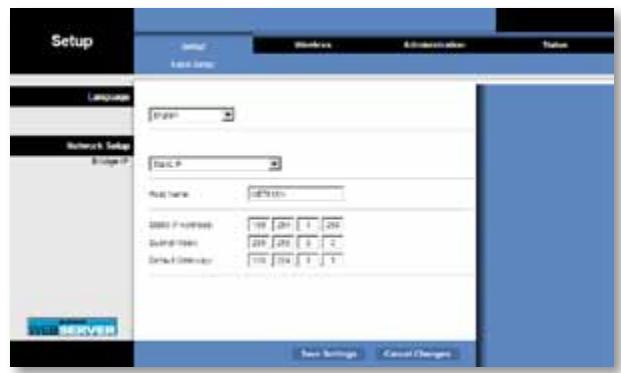 LINKSYS WET610N - Setup (Configuration) > Basic Setup (Configuration de base) - 2