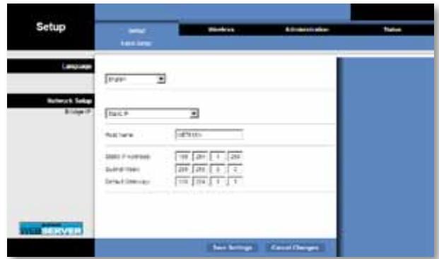 LINKSYS WET610N - Setup (Configuração) > Basic Setup (Configuraçãobineça) - 2