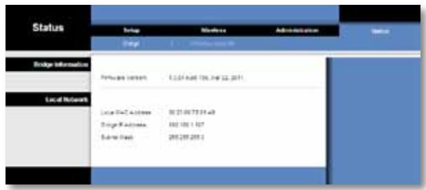 LINKSYS WET610N - Status > Bridge - 1
