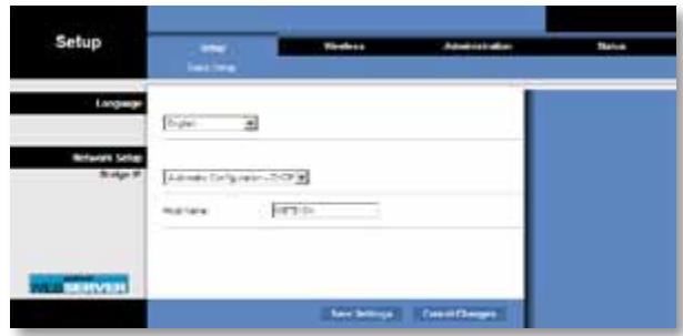 LINKSYS WET610N - Setup (Configuration) > Basic Setup (Configuration de base) - 1