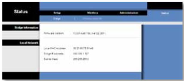 LINKSYS WET610N - Status (Състаяне) > Bridge (Мост) - 1