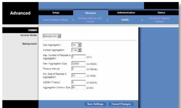 LINKSYS WET610N - Wireless (52215) > WMM® - 1