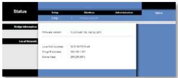 LINKSYS WET610N - Status (État) > Bridge (Pont) - 1