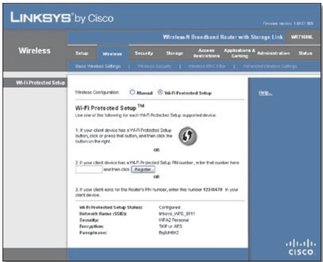 LINKSYS WRT160NL, WRT160N - Wi-Fi Protected Setup - 2