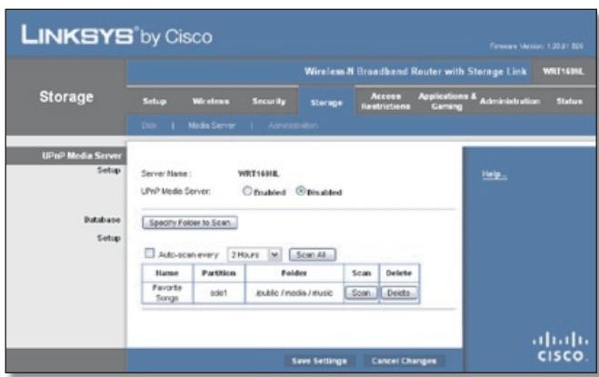 LINKSYS WRT160NL, WRT160N - Storage > Media Server - 1