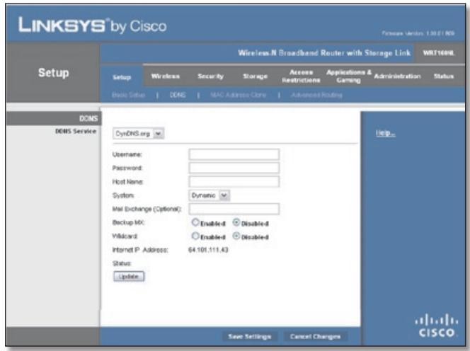 LINKSYS WRT160NL, WRT160N - DynDNS.org - 1