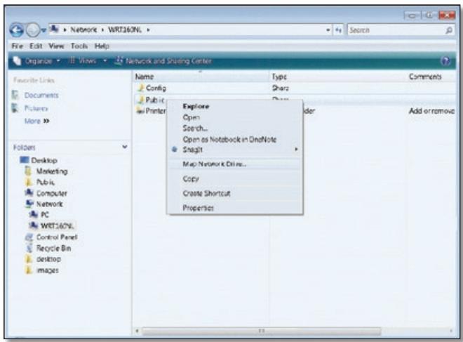 LINKSYS WRT160NL, WRT160N - Map a Drive - 5