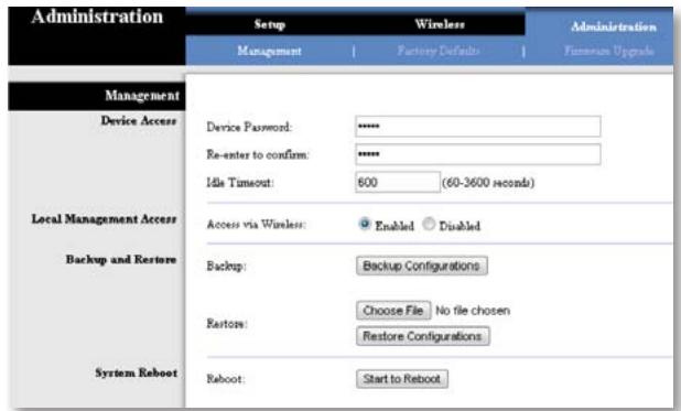 LINKSYS WUMC710 AE6000 - Administration > Management (Administración > Gestión) - 1