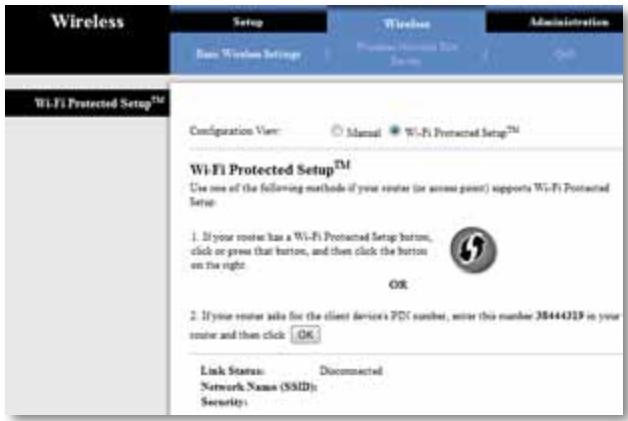 LINKSYS WUMC710 AE6000 - Configuration protégée sans fil (Wi-Fi Protected Setup) - 1