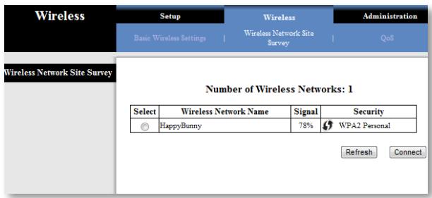 LINKSYS WUMC710 AE6000 - Wireless > Wireless Network Site Survey (Wireless > Ricerca sito su rete wireless) - 1