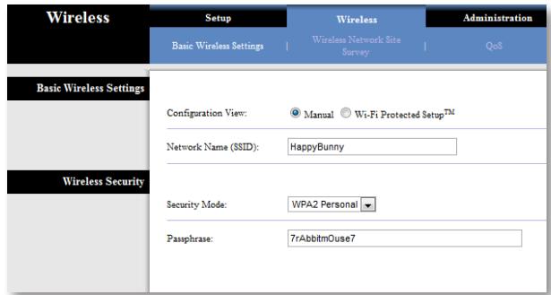 LINKSYS WUMC710 AE6000 - Basic Wireless Settings (Paramètres sans fil de base) - 1