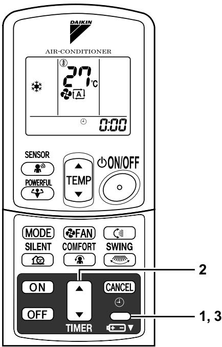 DAIKIN FTXG35EV1BS - Appuyez sur la touche "horloge". - 1