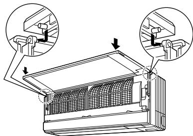 DAIKIN FTXG35EV1BS - Fixation du panneau avant. - 1