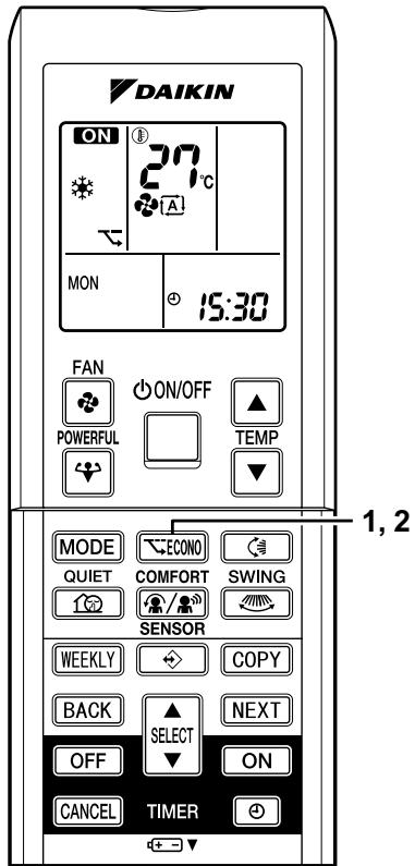 DAIKIN FTXS50G2V1B - Appuyez à nouveau sur la "touche écono". - 2