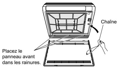 DAIKIN FVXS25FV1B - Fixation du panneau avant. - 3