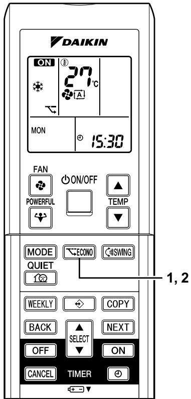 DAIKIN FVXS25FV1B - Appuyez à nouveau sur la "touche écono". - 2