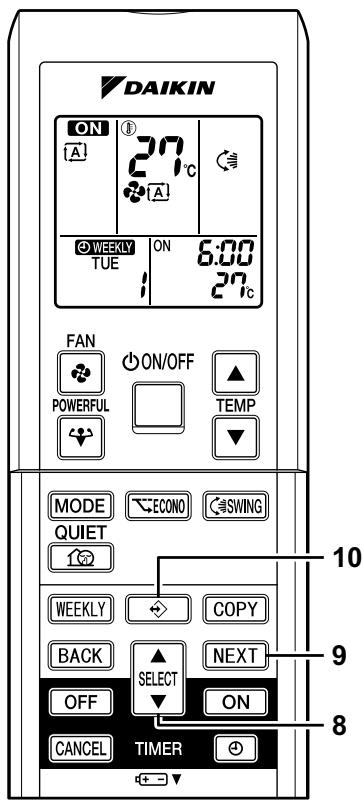 DAIKIN FVXS25FV1B - Appuyez sur la "touche suivant - 1