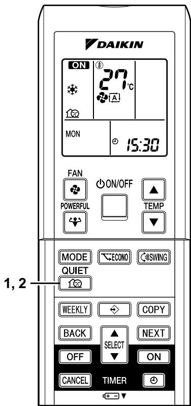 DAIKIN FVXS25FV1B - Pour annuler le fonctionnement à FAIBLE niveau de BRUIT de l'unite exterieure - 1