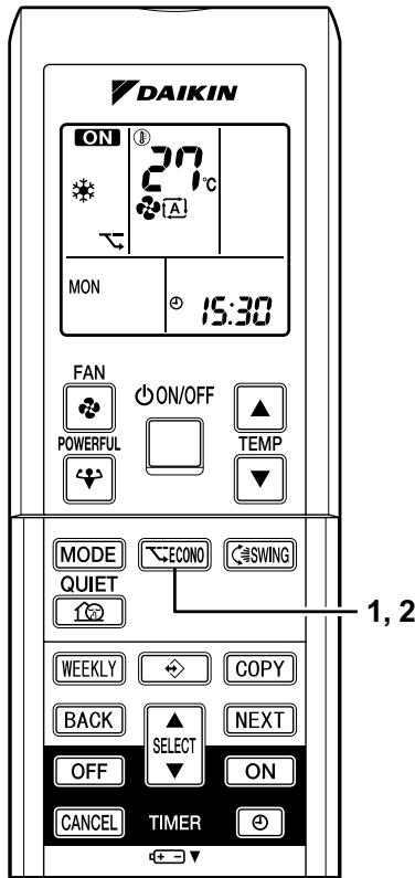 DAIKIN FVXS35FV1B - Appuyez à nouveau sur la "touche ÉCONO". - 2