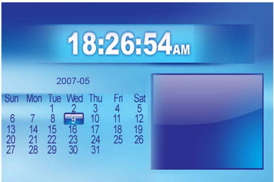 LENCO DF-1320 - Kalender/Uhrzeit anzeigen - 1