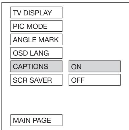LENCO CS-180 DVD - Configuration d'affichage ANGLE MARK - 2