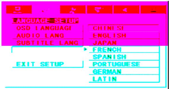 LENCO DVD-28 K - a) LANGUAGE SETUP / CHOIX DES LANGUES - 4