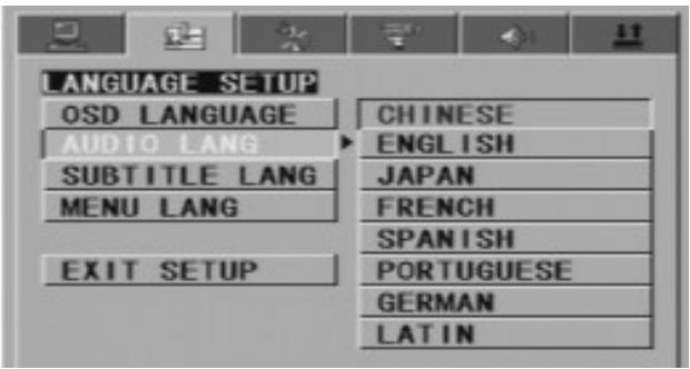 LENCO DVD-28 K - a) LANGUAGE SETUP / CHOIX DES LANGUES - 2