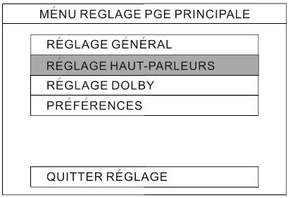 LENCO DVD-41 MPEG4 - Réglages des enceintes - 1