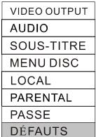 LENCO DVD-41 MPEG4 - REGLAGES PAR DEFAULT - 1