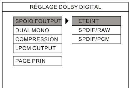 LENCO DVD-41 MPEG4 - Réglages audio - 3