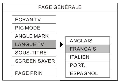 LENCO DVD-41 MPEG4 - LANGUE AFFICHAGE OSD - 1