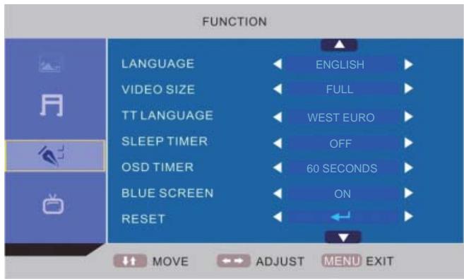 LENCO DVT-2432 - MÉNÜ FUNCTION (FUNCIón) - 1