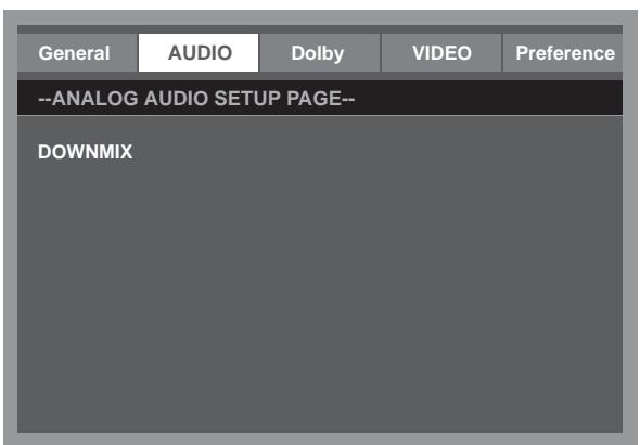 LENCO DVT-2432 - Menu de configuration audio - 1