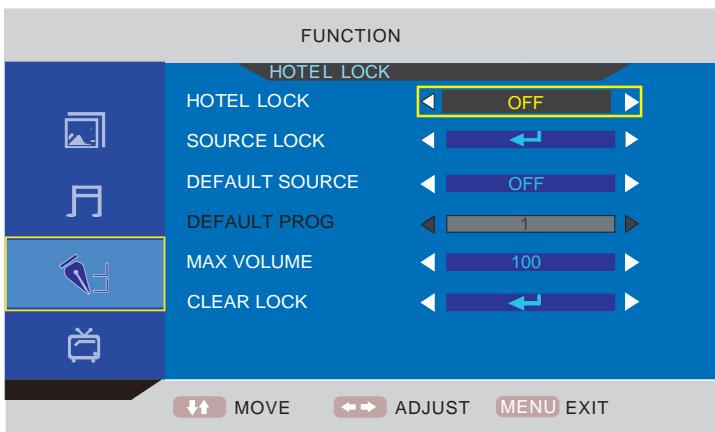 LENCO DVT-2432 - A propos de la fonction de verrouillage hôtel - 5