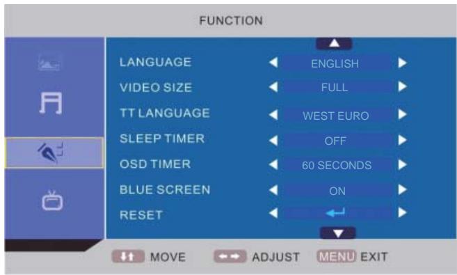 LENCO DVT-2432 - MENU FONCTION - 1