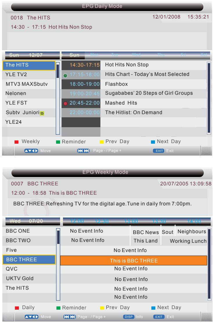 LENCO DVT-2632 - EPG Menu - 1