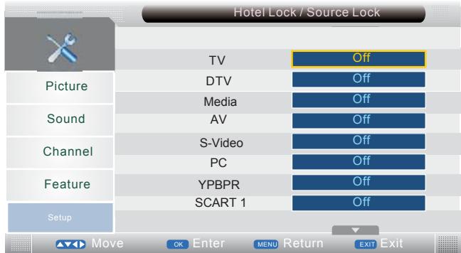 LENCO DVT-2632 - About the Hotel Lock function - 5