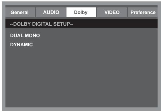 LENCO DVT-2632 - Dolby Digital setup menu - 1