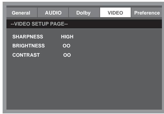 LENCO DVT-2632 - Video setup menu - 1
