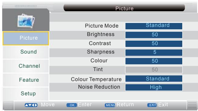 LENCO DVT-2632 - PICTURE MENU - 1