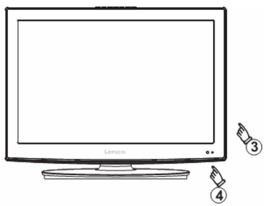 LENCO TFT-190 - Branchement de l'antenne et mise sous tension - 2
