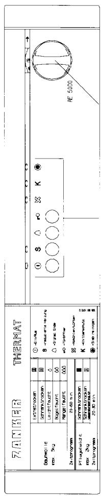 ZANKER AE5000WS - Eléments de commande, lampes témoins, etc. - 1